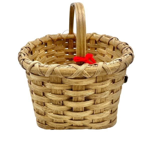 Handmade Basket Live Laugh Love Metal Accents Wood Base and Handle Small Cute - Picture 5 of 16